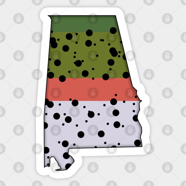 Alabama rainbow trout Sticker by somekindofguru